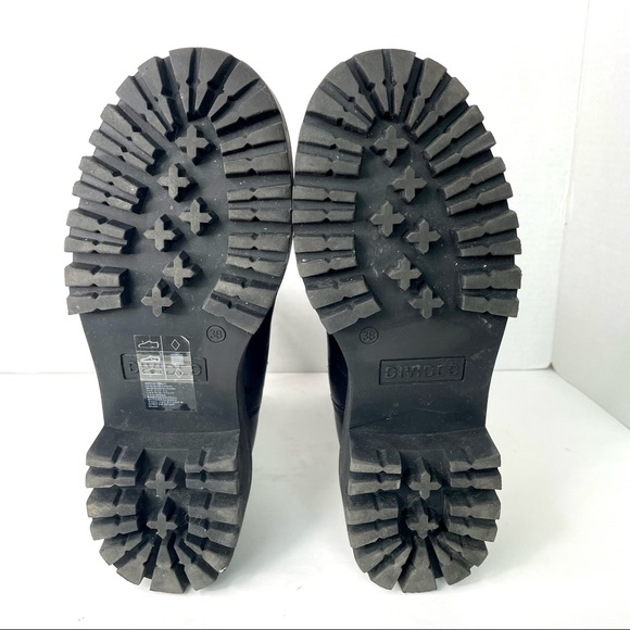 H&M Faux Leather High Profile Chelsea Boots Chunky Block Heel Y2K 90s Sz. 38 - Picture 11 of 13